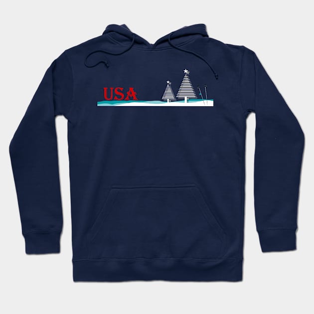 Family Snow and ski in USA Hoodie by ArtDesignDE